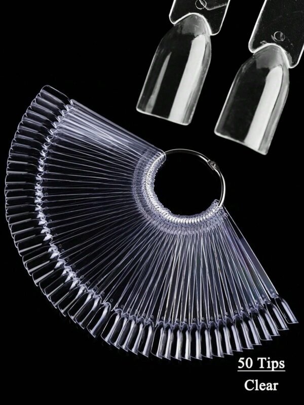 50 pcs éventail faux ongles