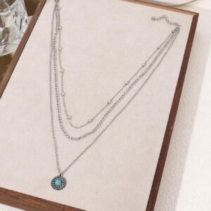 Collier tournesol bohème multi
