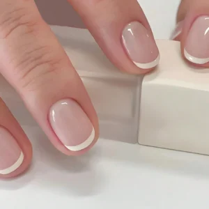 24 pcs ongles carrés blanc