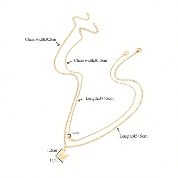 Set 2 Colliers Perles Initiales – Image 2