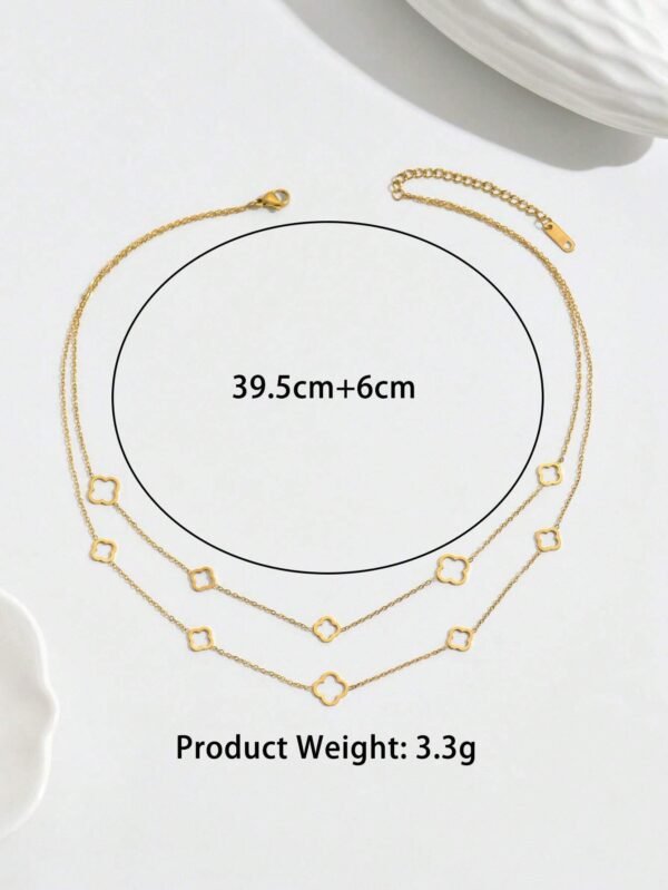 Collier trèfle chance double – Image 7