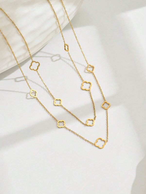 Collier trèfle chance double – Image 5
