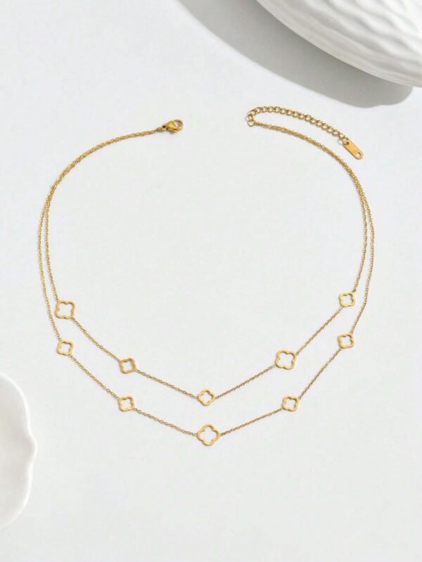 Collier trèfle chance double – Image 17