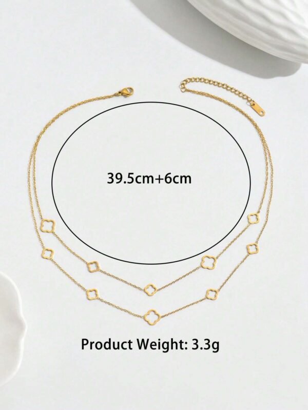 Collier trèfle chance double – Image 18