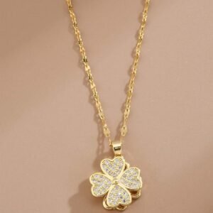 Collier Feuille Tournante Inox