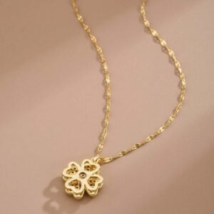 Collier Feuille Tournante Inox