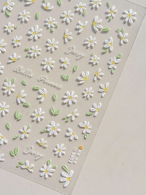 1 feuille autocollants marguerite