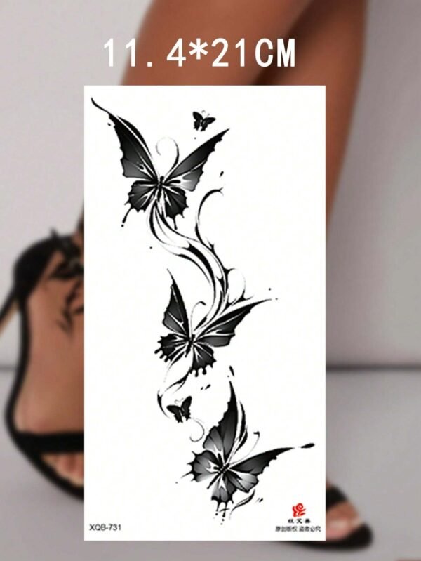 2 pcs tattoos roses papillons – Image 7