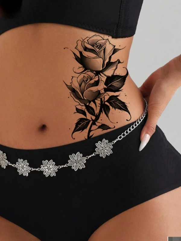 2 pcs tattoos roses papillons – Image 4