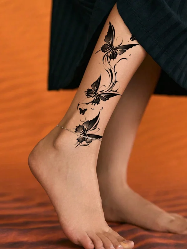 2 pcs tattoos roses papillons – Image 3