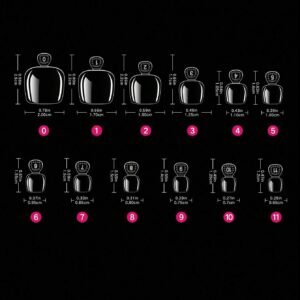 240 pcs embouts orteils transparents