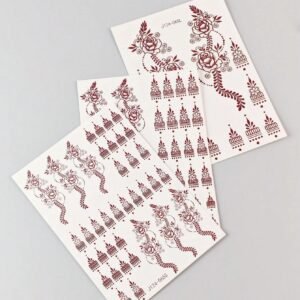 3 feuilles tatouages henné