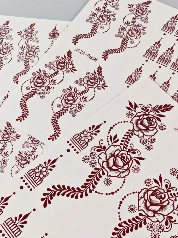 3 feuilles tatouages henné – Image 3