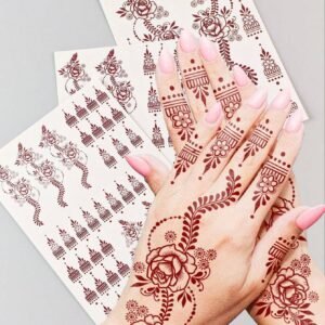 3 feuilles tatouages henné