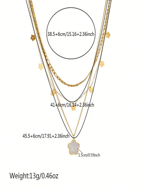 Collier fleur coquillage multi – Image 5