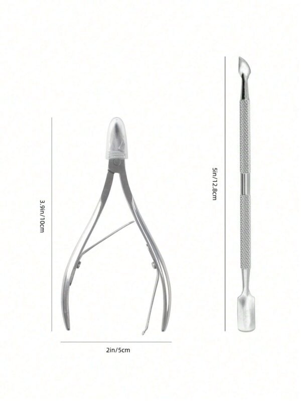 2 pcs coupe-cuticules inox – Image 5