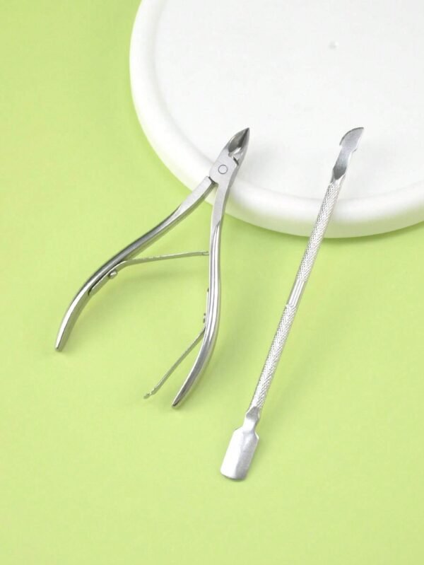 2 pcs coupe-cuticules inox