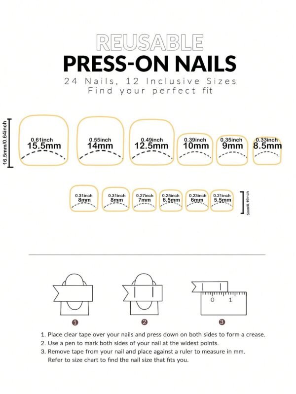 24 pcs ongles orteils rouges carrés – Image 4
