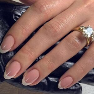 30 pcs ongles amande French classiques