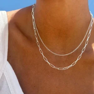 Collier Argent Couches Été