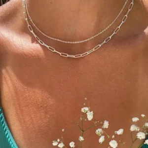 Collier Argent Couches Été