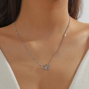 Collier Cœur Double Zircone