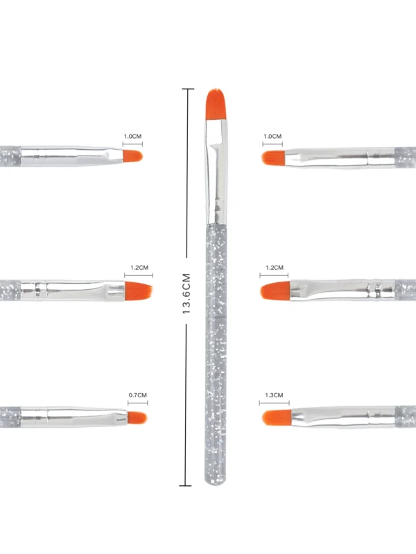 7 pcs pinceaux pro manucure – Image 3
