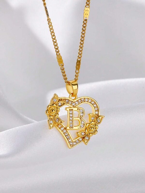Collier Lettres Cœur Zircone – Image 38