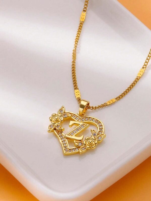 Collier Lettres Cœur Zircone – Image 45