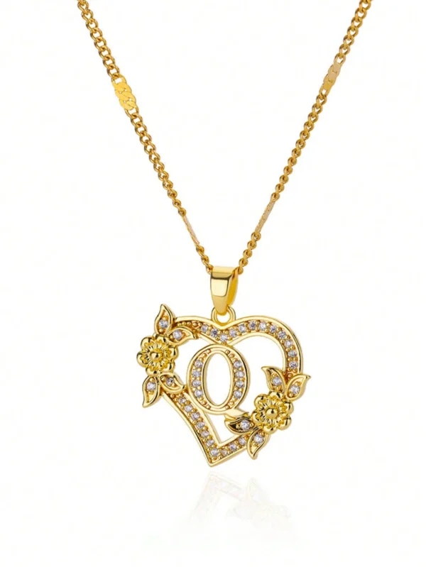 Collier Lettres Cœur Zircone – Image 12