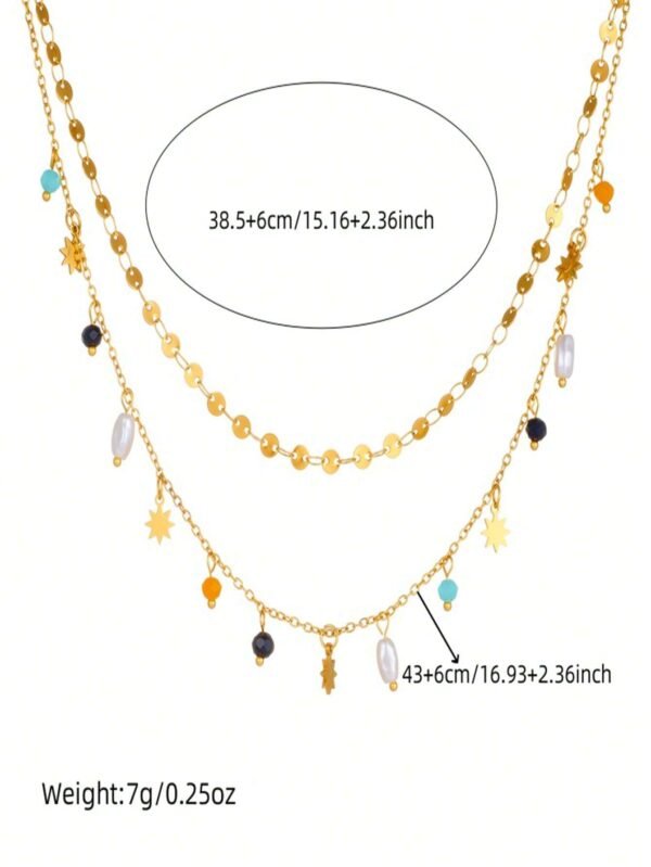 Collier asymétrique plaqué – Image 5