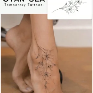 1 pc tatouage bouquet fleurs