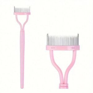 1 pc peigne acier cils rose