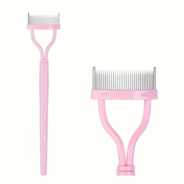 1 pc peigne acier cils rose