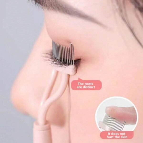 1 pc peigne acier cils rose – Image 5