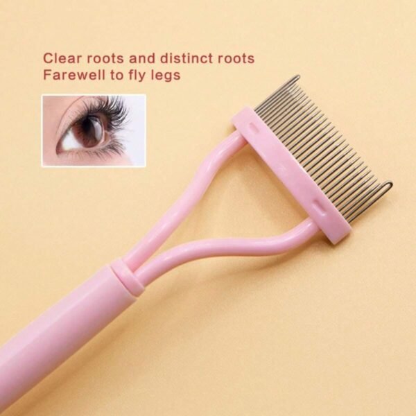 1 pc peigne acier cils rose – Image 6