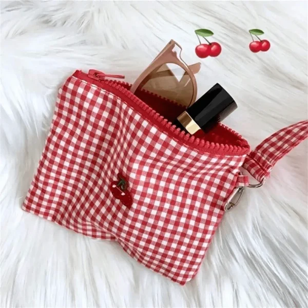 1 pcs trousse maquillage cerises – Image 3