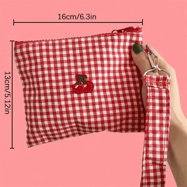 1 pcs trousse maquillage cerises – Image 2