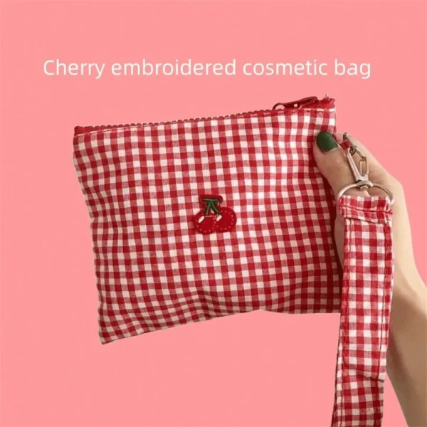 1 pcs trousse maquillage cerises – Image 4