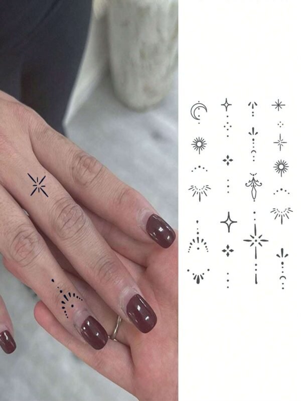 1 pc tatouage doigts bleus