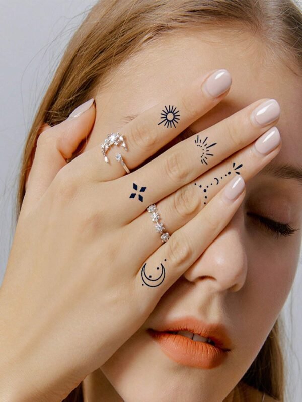 1 pc tatouage doigts bleus – Image 2