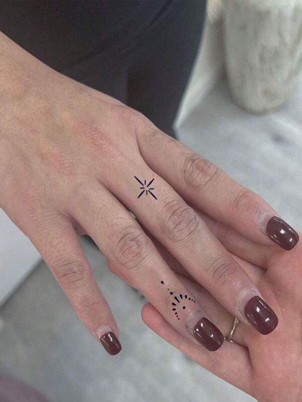 1 pc tatouage doigts bleus – Image 3