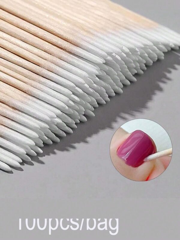 100 pcs bâtonnets bois ongles