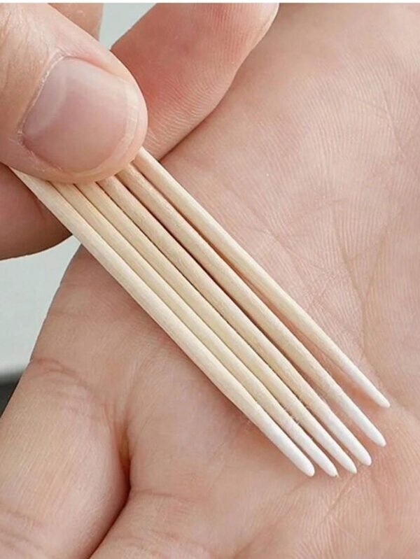 100 pcs bâtonnets bois ongles – Image 3