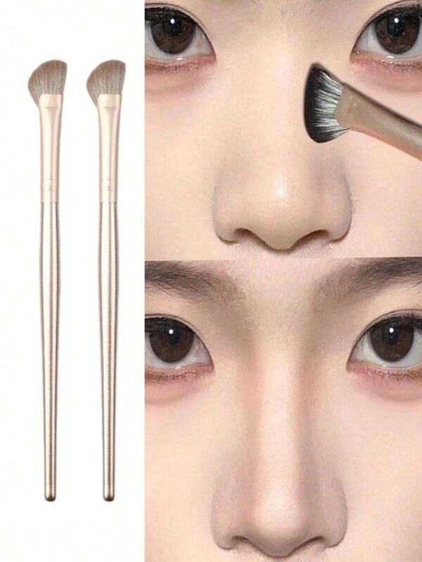 2 pcs pinceaux highlighter nez angle