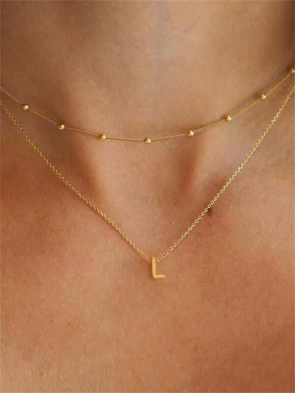 2 Colliers Lettre Minimaliste – Image 4
