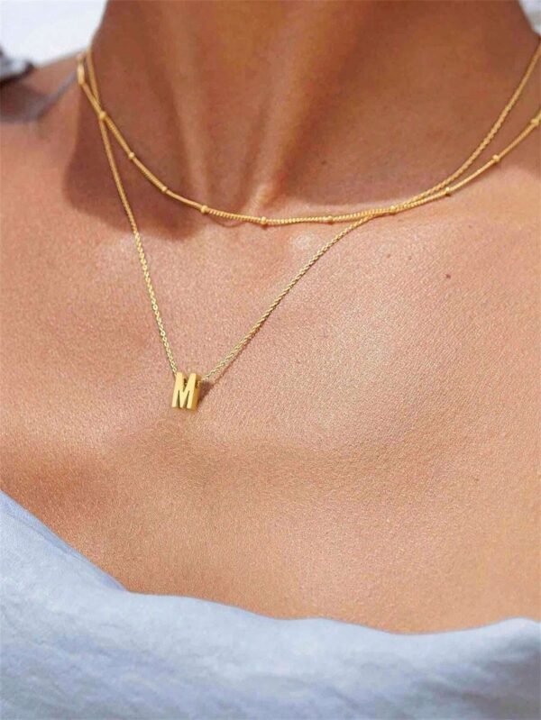 2 Colliers Lettre Minimaliste – Image 13