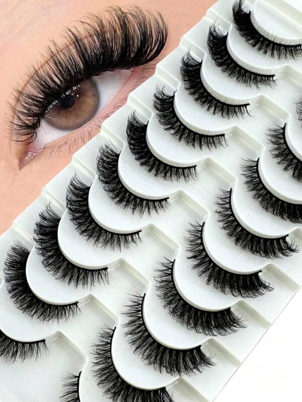 10 paires cils naturel