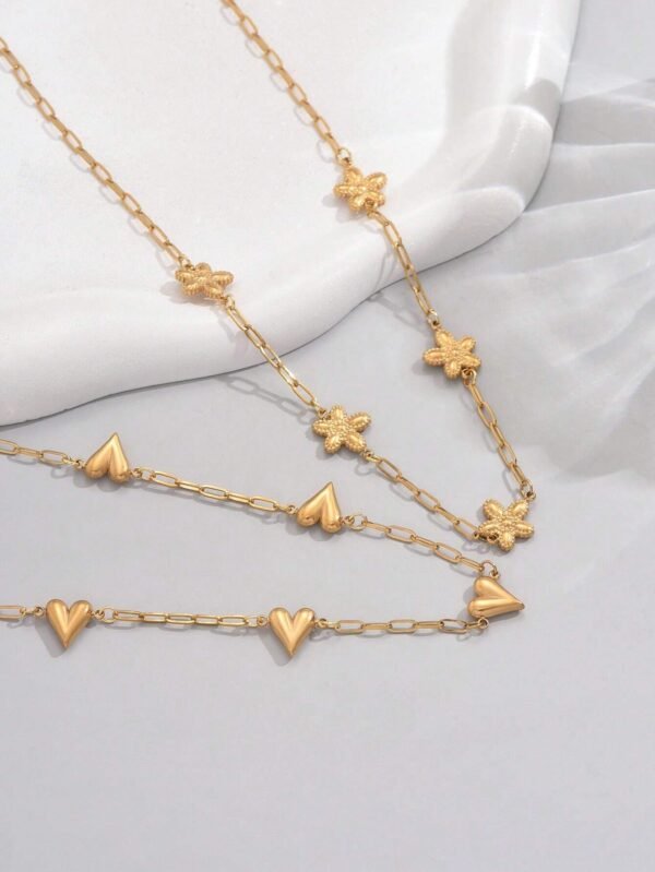 Collier Fleur Cœur Dé – Image 6