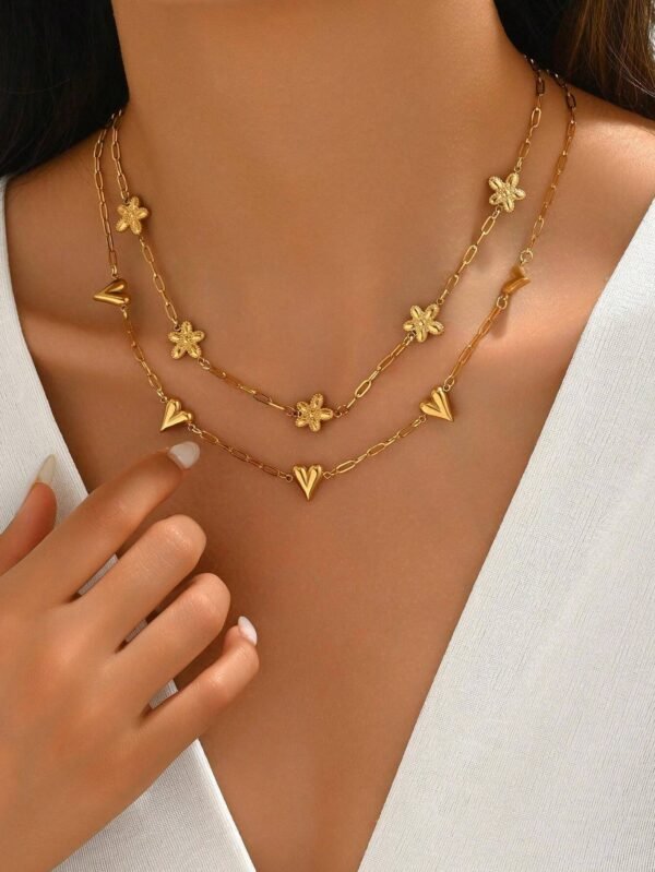 Collier Fleur Cœur Dé – Image 14